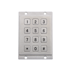 Teclado numérico industrial de acero, 12 teclas, IP65