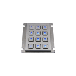 Teclado numérico industrial de acero, 12 teclas, IP67