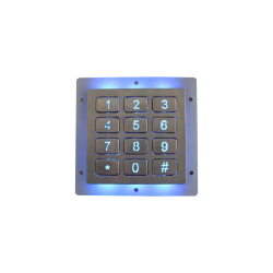 Teclado numérico industrial de acero, 12 teclas, IP67