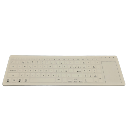 Teclado silicona IP68, 89 teclas, inalámbrico, con touchpad