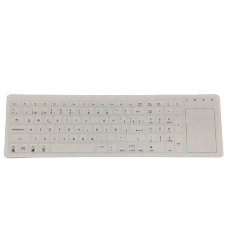 Teclado silicona IP68, 89 teclas, inalámbrico, con touchpad