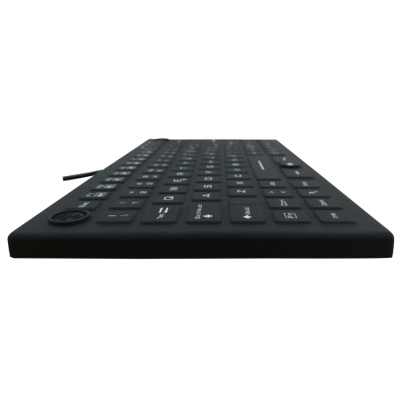 Teclado silicona IP68, 89 teclas, USB retroiluminada, con Hula Point