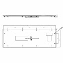 Teclado industrial de membrana IP68, 71 teclas con touchpad