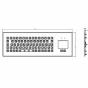 Teclado industrial de membrana IP68, 71 teclas con touchpad