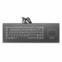 Teclado industrial de membrana IP68, 71 teclas con touchpad