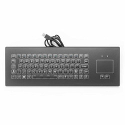 Teclado industrial de membrana IP68, 71 teclas con touchpad