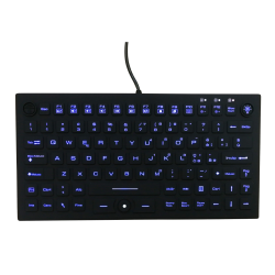 Teclado silicona IP68, 89 teclas, USB retroiluminada, con Hula Point