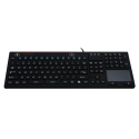 Teclado silicona IP68, 118 teclas, USB con touchpad