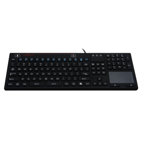 Teclado silicona IP68, 118 teclas, USB con touchpad