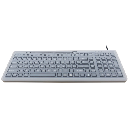 Teclado silicona IP68, 100 teclas, USB con membrana