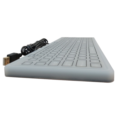 Teclado silicona IP68, 100 teclas, USB con membrana
