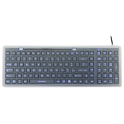 Teclado silicona IP68, 100 teclas, USB con membrana