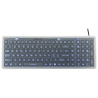Teclado silicona IP68, 100 teclas, USB con membrana