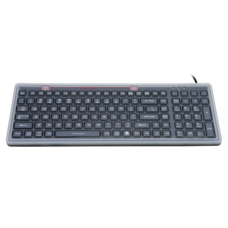 Teclado silicona IP68, 100 teclas, USB con membrana
