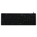 Teclado silicona IP68, 100 teclas, USB retroiluminada