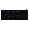 Teclado silicona IP67, 110 teclas, USB con touchpad