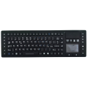Teclado silicona IP65, 105 teclas, inalámbrico, con touchpad