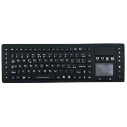 Teclado silicona IP65, 105 teclas, inalámbrico, con touchpad