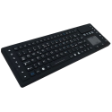 Teclado silicona IP65, 105 teclas, inalámbrico, con touchpad