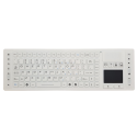 Teclado silicona IP65, 105 teclas, inalámbrico, con touchpad