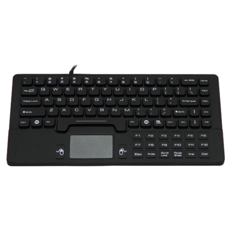 Teclado silicona IP68, 87 teclas, USB con touchpad