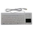 Teclado silicona IP68, 116 teclas, USB con touchpad