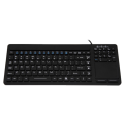 Teclado silicona IP68, 116 teclas, USB con touchpad