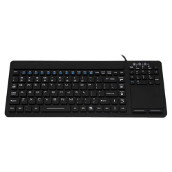 Teclado silicona IP68, 116 teclas, USB con touchpad
