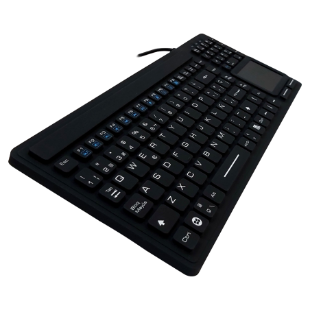 Teclado silicona IP68, 116 teclas, USB con touchpad