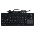 Teclado silicona IP68, 116 teclas, USB con touchpad