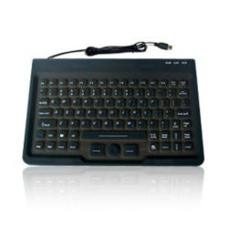 Teclado silicona IP68, 87 teclas, USB, con Hula Point
