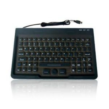 Teclado silicona IP68, 87 teclas, USB, con Hula Point