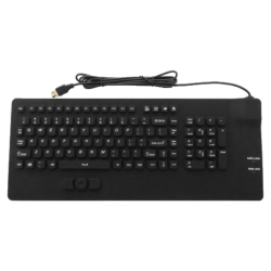 Teclado silicona IP68, 102 teclas, USB, con Hula Point