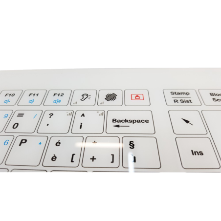 Teclado de cristal IP67, 93 teclas, USB con touchpad