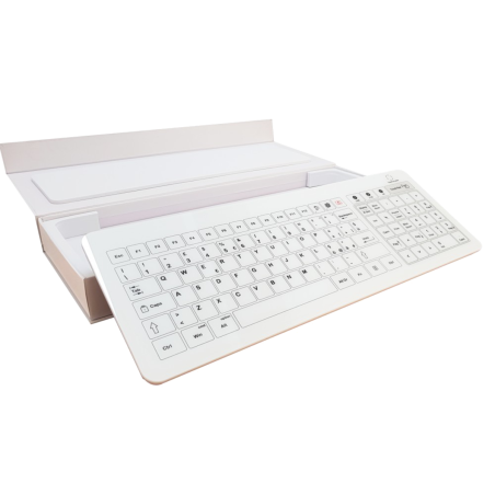 Teclado de cristal IP67, 104 teclas, con touchpad y teclado numérico
