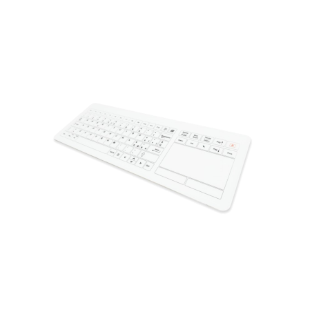 Teclado de cristal 93 teclas, IP67 antiestático USB fondo de acero