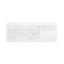 Teclado de cristal 93 teclas, IP67 antiestático USB fondo de acero