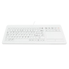 Teclado de cristal 93 teclas, IP67 antiestático USB fondo de acero
