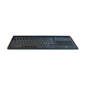 Teclado de cristal 93 teclas, IP67 antiestático USB fondo de acero