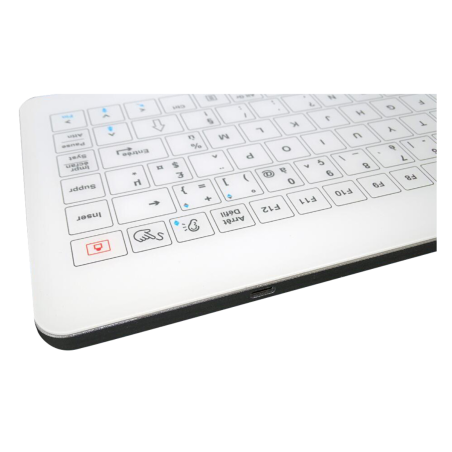 Teclado de cristal IP65, 86 teclas, USB