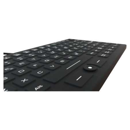 Teclado silicona IP68, 89 teclas, USB con Hula Point