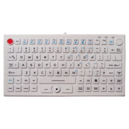 Teclado silicona IP68, 89 teclas, USB con Hula Point