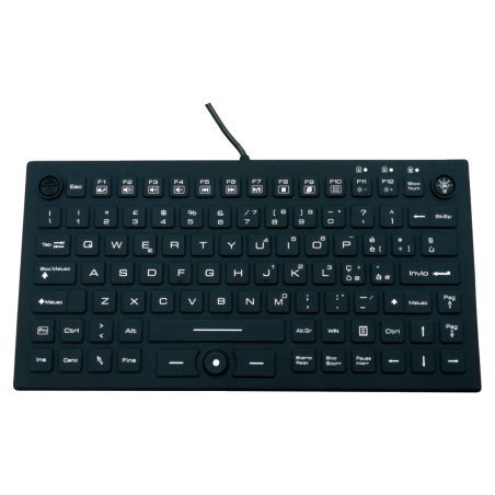 Teclado silicona IP68, 89 teclas, USB con Hula Point