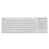 Teclado silicona IP68, 88 teclas, USB, retroiluminada con trackpad
